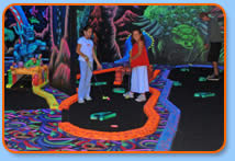 Hole in Fun glow-in-the-dark mini golf