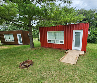 Container cabin camping