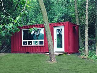 Container cabin camping